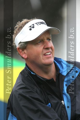Zandvoort, 10 Augustus 2006
KLM Dutch open golf 2006
1e dag      Colin Montgomerie op de 10e tee met veel regen