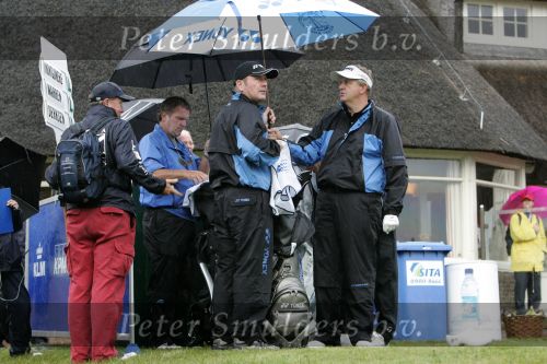 Zandvoort, 10 Augustus 2006
KLM Dutch open golf 2006
1e dag      Colin Montgomerie op de 10e tee met veel regen