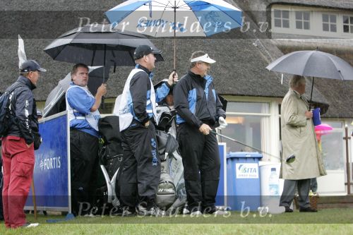 Zandvoort, 10 Augustus 2006
KLM Dutch open golf 2006
1e dag      Colin Montgomerie op de 10e tee met veel regen