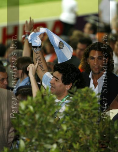 Frankfurt 21 juni 2006
Nederland tegen Argentinie tijdens de wk 2006 in duitsland.
Diego Maradona