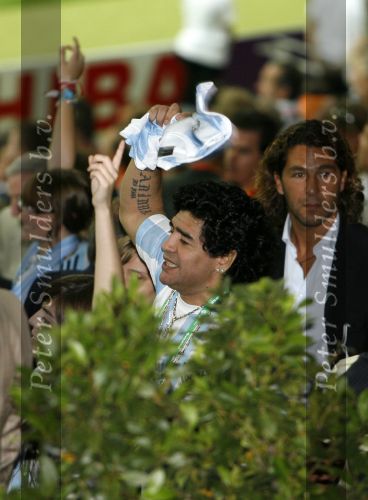 Frankfurt 21 juni 2006
Nederland tegen Argentinie tijdens de wk 2006 in duitsland.
Diego Maradona