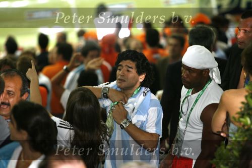 Frankfurt 21 juni 2006
Nederland tegen Argentinie tijdens de wk 2006 in duitsland.
Diego Maradona