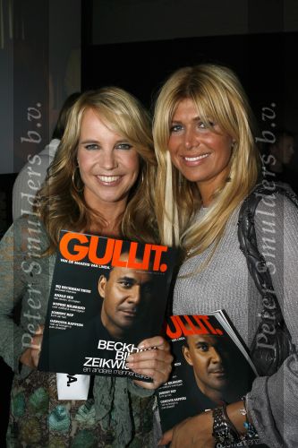 Amsterdam 19 mei 2006
Presentatie blad Gullit in vak zuid.
Linda de Mol met Estelle Gullit