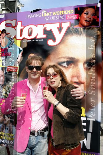 Amsterdam 26 april 2006
Presentatie nieuwe story door gerard Joling op de pc hooftstraat.
Gerard Joling en Petra Bakker Schut