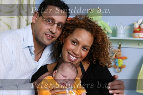 Diemen 21 mei 2006
Glennis Grace met haar vriend Moos en hun zoon Anthony Shane.