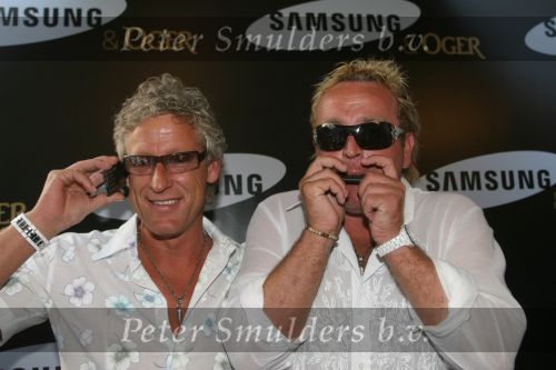 Amsterdam, 12 Juli 2006
Presentatie nieuw GSM Toestel type van Samsung X820 i.s.m. met Oger.  Gordon met zijn broer