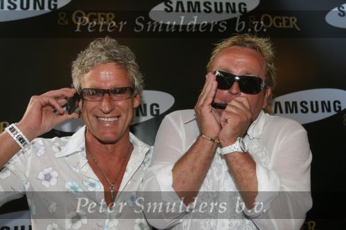 Amsterdam, 12 Juli 2006
Presentatie nieuw GSM Toestel type van Samsung X820 i.s.m. met Oger.  Gordon met zijn broer