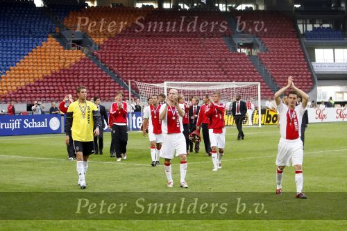 Amsterdam 13 augustus 2006
AJAX-PSV 3-1 om de Johan Cruyffschaal in de arena.
Maarten Stekelenburg Jaap Stam en Thomas Vermaelen
Peter Smulders bv