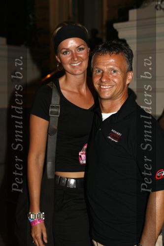 Amsterdam 31 juli 2006
Jan Lammers met zijn vriendin bij het amstel hotel.