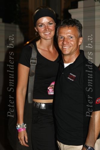 Amsterdam 31 juli 2006
Jan Lammers met zijn vriendin bij het amstel hotel.