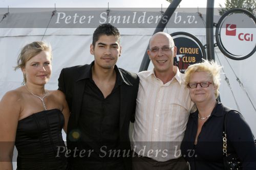 Amsterdam 14 juli 2006
Premiere Cirque du Soleil Alegria.
Jelle Klaassen met zijn vriendin Puck en Co Stompe met vrouw