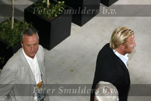 Frankfurt 21 juni 2006
Nederland tegen Argentinie tijdens de wk 2006 in duitsland.
Johan Cruyff en Boris Becker