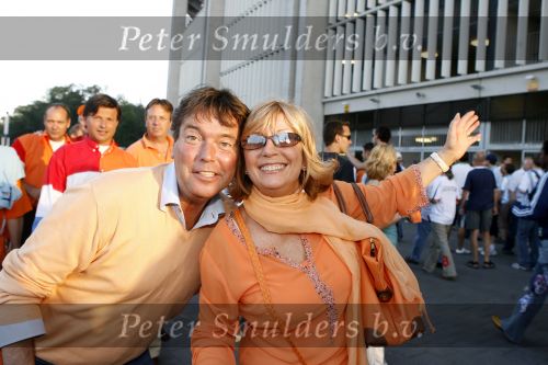 Frankfurt 21 juni 2006
Nederland Argentinie tijdens de WK in duitsland.
Willeke Alberti en Johan Westermeijer