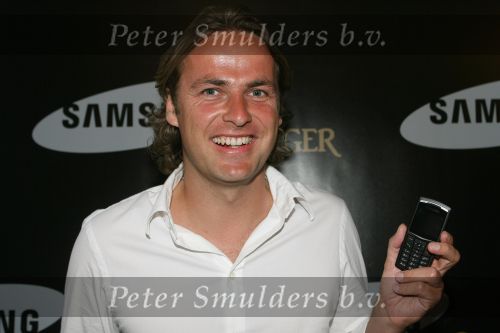 Amsterdam, 12 Juli 2006
Presentatie nieuw GSM Toestel type van Samsung X820 i.s.m. met Oger.  John Ewbank