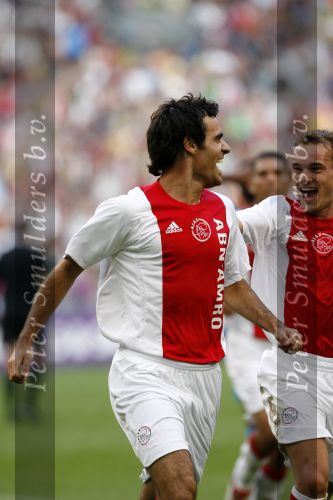 Amsterdam 13 augustus 2006
AJAX-PSV 3-1 om de Johan Cruyffschaal in de arena.
Kenneth Perez blij na de 2-1
Peter Smulders bv
