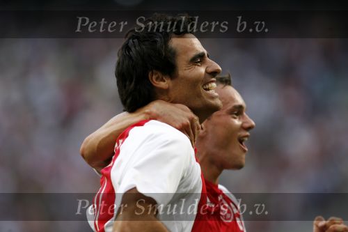 Amsterdam 13 augustus 2006
AJAX-PSV 3-1 om de Johan Cruyffschaal in de arena.
Kenneth Perez blij na de 2-1
Peter Smulders bv