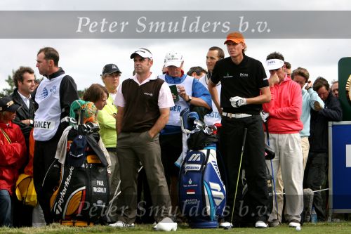Zandvoort, 10 augustus 2006
KLM Dutch open golf 2006 Op de Kennemer golfclub
Maarten Lafeber samen met Paul McGinley en Gonzalo Fernandez Castano