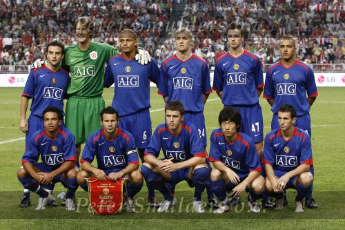 Amsterdam, 5 Augustus 2006
AJAX-Manchester United, eindstand 0-1
Team Manu met o.a. Edwin v d Sar en Park
© foto Edwin van Zandvoort