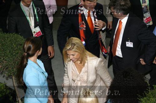 Frankfurt 21 juni 2006
Nederland tegen argentinie op de wk voetbal 2006 in duitsland.
Prinses Maxima willem Alexander en Chris Breedveld