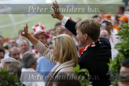 Frankfurt 21 juni 2006
Nederland tegen argentinie op de wk voetbal 2006 in duitsland.
Prinses Maxima en Prins Willem Alexander