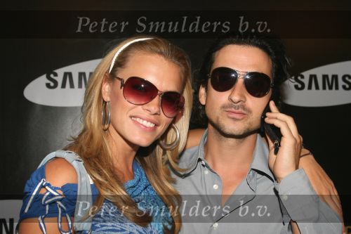Amsterdam, 12 Juli 2006
Presentatie nieuw GSM Toestel type van Samsung X820 i.s.m. met Oger.  Nicolette v Dam met vriend