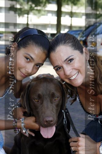 Amsterdam 16 juli 2006
OPening honden spa in het hilton hotel
Quinty trustfull met dochter en hond 
Peter Smulders bv