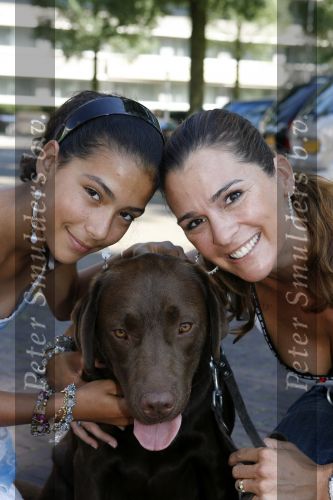 Amsterdam 16 juli 2006
OPening honden spa in het hilton hotel
Quinty trustfull met dochter en hond 
Peter Smulders bv
