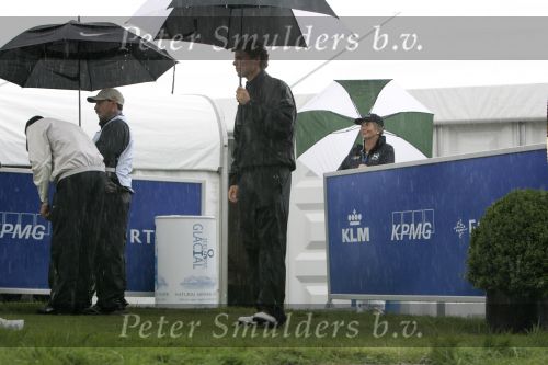 Zandvoort, 10 Augustus 2006
Dutch KLM Open Golf 2006
Voor de eerste maal tussen de professionals, amateur NK Matchplay 2006, Reinier Saxton op de eerste tee met een geweldige stortbui
