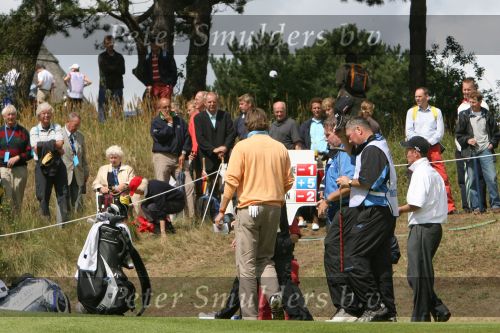 Zandvoort, 10 Augustus 2006
Dutch KLM Open Golf 2006 Kennemer golfclub
Robert Jan Derksen op de 18e hole eerste dag.