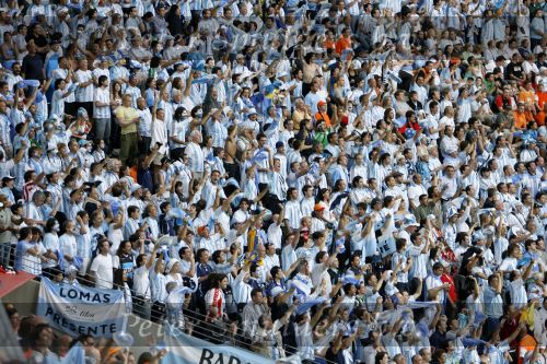 Frankfurt 21 juni 2006
Nederland tegen argentinie op wk 2006 in duitsland.
supporters argentinie