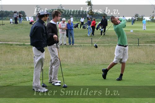Halfweg, 4 Augustus 2006
Eerste ronde NK Strokeplay Heren op golfbaan 
Taco Remkema, Dylan Boshart en Tristan Bierenbroodspot