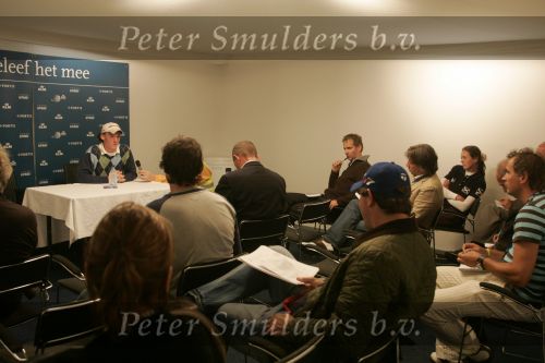 Zandvoort, 10 Augustus 2006
1e dag Dutch KLM Open golf 2006
Tim Sluiter ( Beste amateur ) tijdens de persconferentie