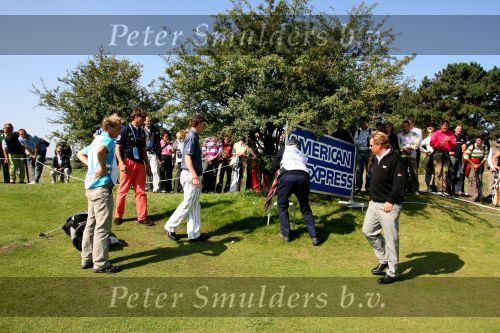 Zandvoort, 13 Augustus 2006
Finaledag Dutch KLM Open golf 2006
Tim Sluiter ( Beste amateur ) Een reklamebord moest wijken