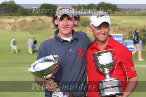 Zandvoort, 13 Augustus 2006
Finaledag Dutch KLM Open golf 2006
Tim Sluiter ( Beste amateur ) met Simon Dyson