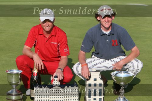 Zandvoort, 13 Augustus 2006
Finaledag Dutch KLM Open golf 2006
Tim Sluiter ( Beste amateur ) met Simon Dyson