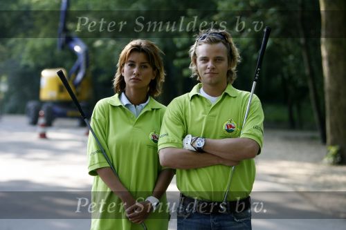 Amsterdam 9 juni 2006
Golf in het vondelpark voor Johan Cruyff foundation.
Sander Foppele en Valerie Zwikker
Peter Smulders bv