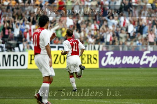 Amsterdam 13 augustus 2006
AJAX-PSV 3-1 om de Johan Cruyffschaal in de arena.
Wesley Sneijder na doeplunt
Peter Smulders bv
