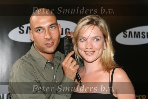 Amsterdam, 12 Juli 2006
Presentatie nieuw GSM Toestel type van Samsung X820 i.s.m. met Oger.  Anniek Pheifer met Youssef Idilbi