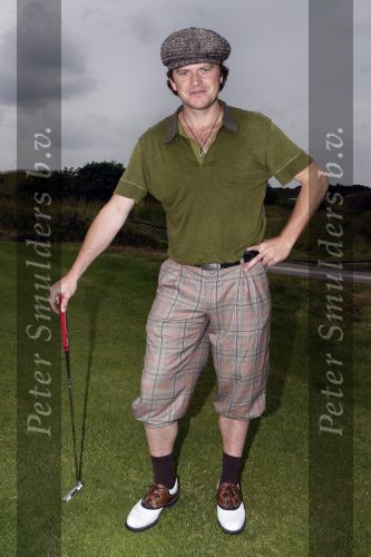 Zandvoort 18 augustus 2007
Beau v Erven Dorens met korte broek en pet golfend  tijdens Charity challenge tijdens KLM open.