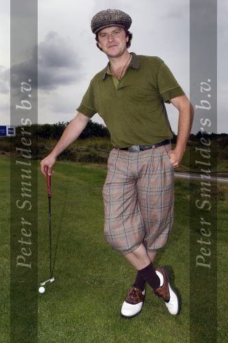 Zandvoort 18 augustus 2007
Beau v Erven Dorens met korte broek en pet golfend  tijdens Charity challenge tijdens KLM open.