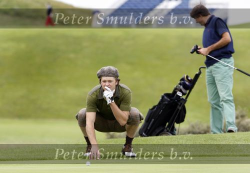 Zandvoort 18 augustus 2007
Beau v Erven Dorens met korte broek en pet golfend  tijdens Charity challenge tijdens KLM open.