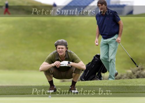 Zandvoort 18 augustus 2007
Beau v Erven Dorens met korte broek en pet golfend  tijdens Charity challenge tijdens KLM open.