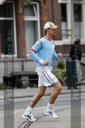 Amsterdam 9 augustus 2007
Chris Zeegers hard aan het lopen .