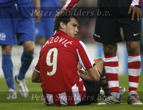 Eindhoven, 25 Augustus 2007 Eerste thuiswedstrijd Seizoen 2007/2008 PSV-NEC, eindstand 5-0
Danko Lazovic goed voor zijn eerste 2 doelpunten in dienst van PSV was moeilijk te stoppen of alleen via overtredingen