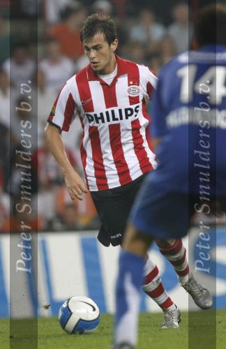 Eindhoven, 25 Augustus 2007 Eerste thuiswedstrijd Seizoen 2007/2008 PSV-NEC, eindstand 5-0
Danko Lazovic goed voor zijn eerste 2 doelpunten in dienst van PSV was moeilijk te stoppen of alleen via overtredingen