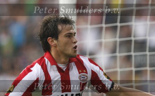 Eindhoven, 25 Augustus 2007 Eerste thuiswedstrijd Seizoen 2007/2008 PSV-NEC, eindstand 5-0
Danko Lazovic blijmet zijn eerste doelpunt voor PSV