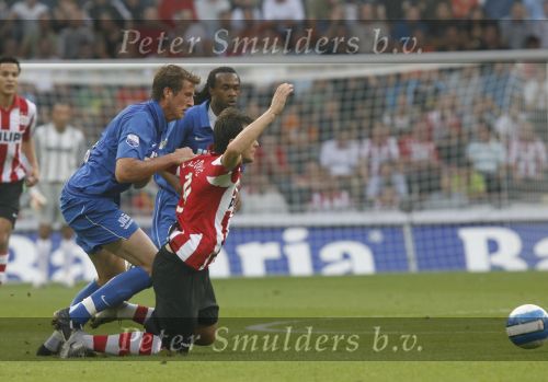 Eindhoven, 25 Augustus 2007 Eerste thuiswedstrijd Seizoen 2007/2008 PSV-NEC, eindstand 5-0
Danko Lazovic goed voor zijn eerste 2 doelpunten in dienst van PSV was moeilijk te stoppen of alleen via overtredingen
Peter Wisgerhof
