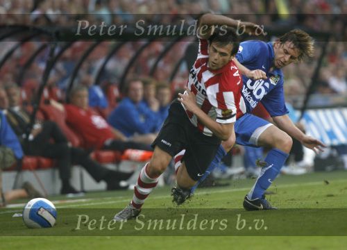 Eindhoven, 25 Augustus 2007 Eerste thuiswedstrijd Seizoen 2007/2008 PSV-NEC, eindstand 5-0
Danko Lazovic goed voor zijn eerste 2 doelpunten in dienst van PSV was moeilijk te stoppen of alleen via overtredingen