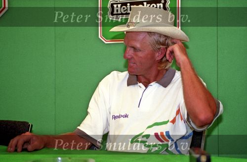 Noordwijk, 24 Juli 1992
Dutch Open Golf 1992 Heineken Open 1992
Op de Noordwijkse golfclub
Greg Norman