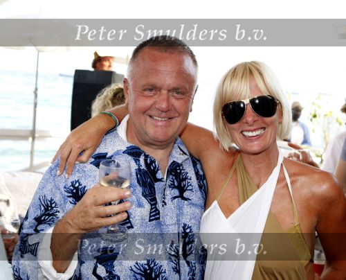 St Tropez 3 augustus 2007
Jan des Bouvrie viert zijn 65 e verjaardag bij Tropezina . Harry Mens met Monique